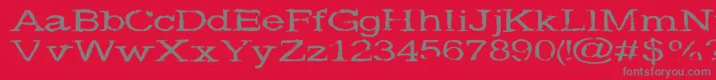 Widenoise Font – Gray Fonts on Red Background