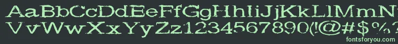 Widenoise Font – Green Fonts on Black Background