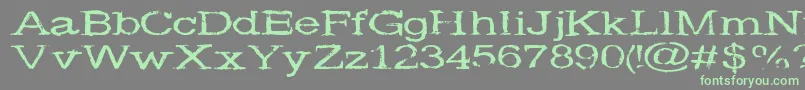 Widenoise Font – Green Fonts on Gray Background