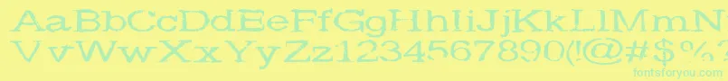 Widenoise Font – Green Fonts on Yellow Background