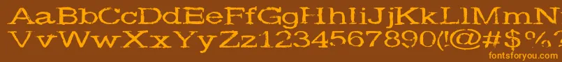 Widenoise Font – Orange Fonts on Brown Background