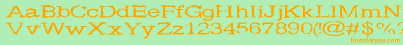 Widenoise Font – Orange Fonts on Green Background