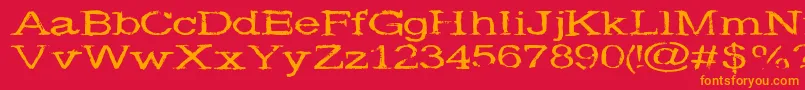 Widenoise Font – Orange Fonts on Red Background