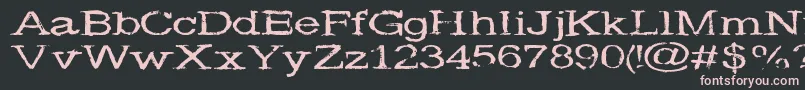 Widenoise Font – Pink Fonts on Black Background
