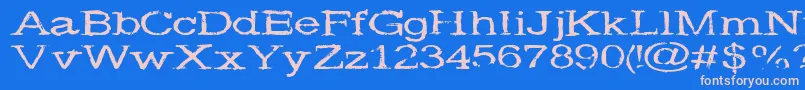 Widenoise Font – Pink Fonts on Blue Background