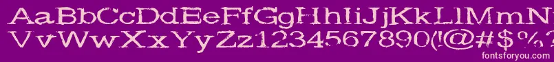 Widenoise Font – Pink Fonts on Purple Background