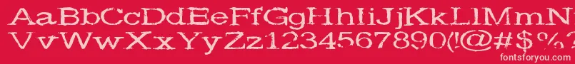 Widenoise Font – Pink Fonts on Red Background