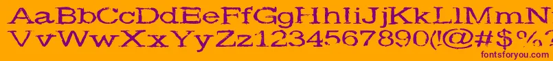 Widenoise Font – Purple Fonts on Orange Background