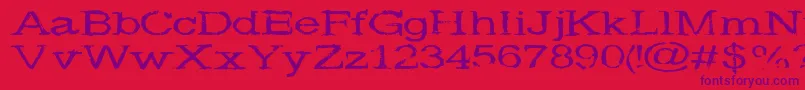 Widenoise Font – Purple Fonts on Red Background