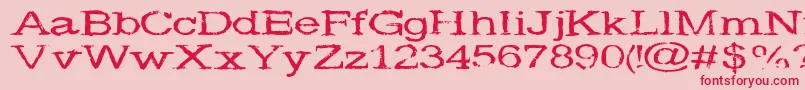 Widenoise Font – Red Fonts on Pink Background