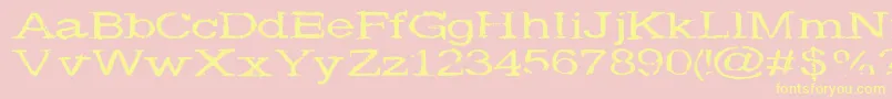 Widenoise Font – Yellow Fonts on Pink Background