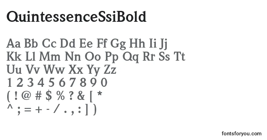 QuintessenceSsiBold-fontti – aakkoset, numerot, erikoismerkit