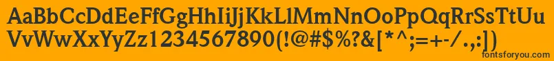 QuintessenceSsiBold Font – Black Fonts on Orange Background
