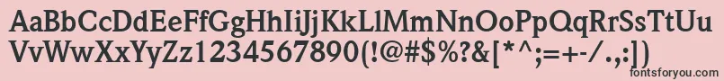フォントQuintessenceSsiBold – ピンクの背景に黒い文字