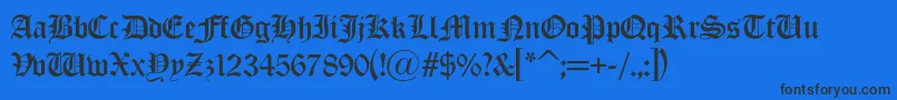 Olondona Font – Black Fonts on Blue Background