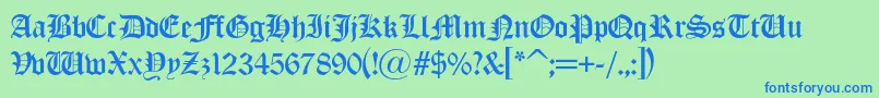 Olondona Font – Blue Fonts on Green Background