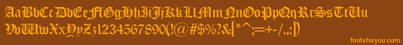 Olondona Font – Orange Fonts on Brown Background