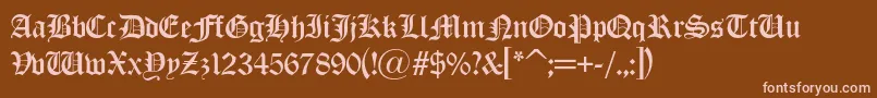 Olondona Font – Pink Fonts on Brown Background