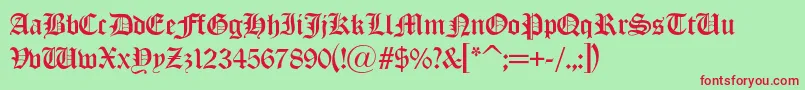 Olondona Font – Red Fonts on Green Background