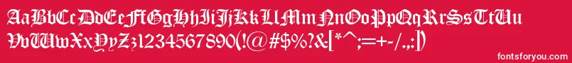 Olondona Font – White Fonts on Red Background