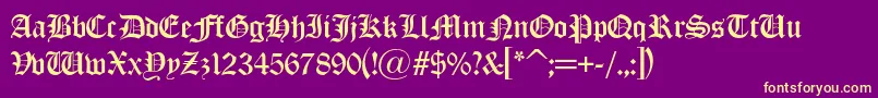 Olondona Font – Yellow Fonts on Purple Background