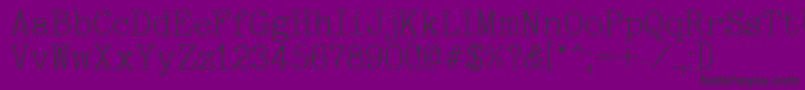 Typewriter Font – Black Fonts on Purple Background