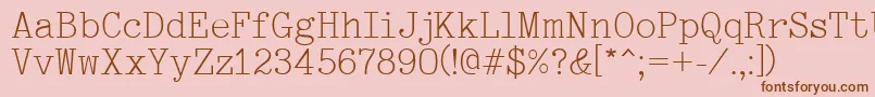 Typewriter Font – Brown Fonts on Pink Background