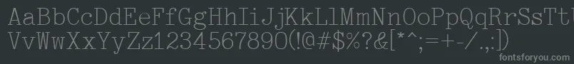 Шрифт Typewriter – серые шрифты на чёрном фоне