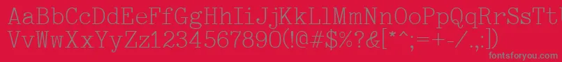 More about Typewriter Font Typewriter Font – Gray Fonts on Red Background