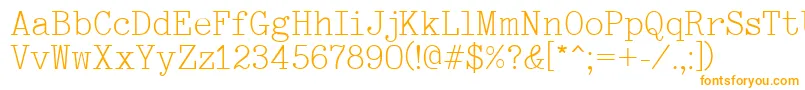 Typewriter-Schriftart – Orangefarbene Schriften