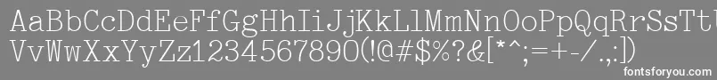 Typewriter Font – White Fonts on Gray Background