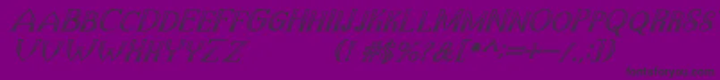 TheDarkTitanClassicItalic-fontti – mustat fontit violetilla taustalla