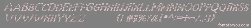 TheDarkTitanClassicItalic Font – Pink Fonts on Gray Background