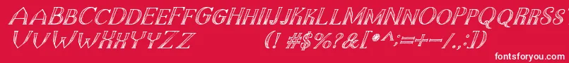 TheDarkTitanClassicItalic Font – White Fonts on Red Background