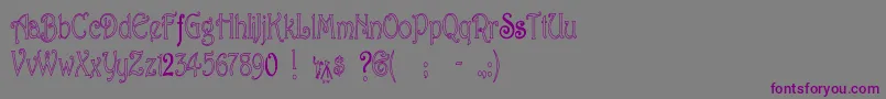 Berringtoner Font – Purple Fonts on Gray Background