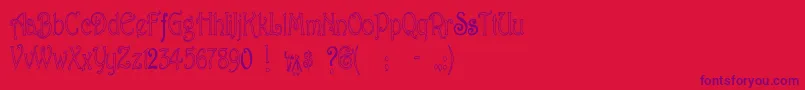 Berringtoner Font – Purple Fonts on Red Background