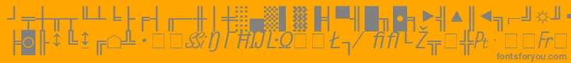 Шрифт MicroPiThreeSsiNormal – серые шрифты на оранжевом фоне