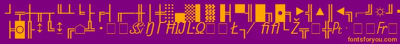 MicroPiThreeSsiNormal Font – Orange Fonts on Purple Background