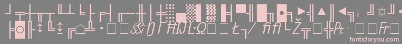 MicroPiThreeSsiNormal Font – Pink Fonts on Gray Background