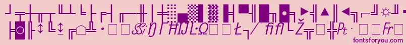 MicroPiThreeSsiNormal Font – Purple Fonts on Pink Background