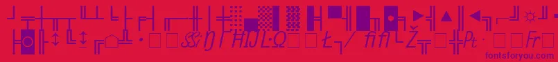 MicroPiThreeSsiNormal Font – Purple Fonts on Red Background