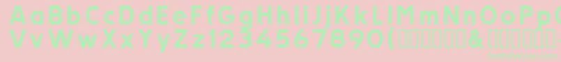Tratv Font – Green Fonts on Pink Background