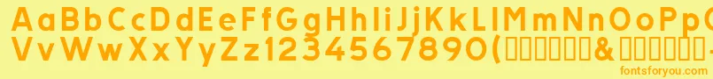 Tratv Font – Orange Fonts on Yellow Background