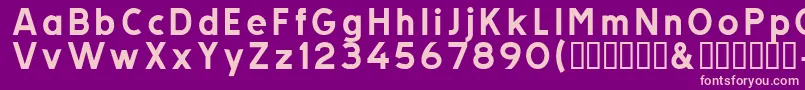 Tratv Font – Pink Fonts on Purple Background