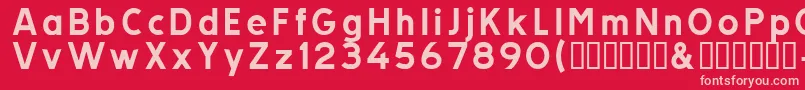 Tratv Font – Pink Fonts on Red Background