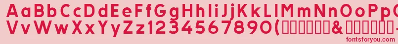 Tratv Font – Red Fonts on Pink Background