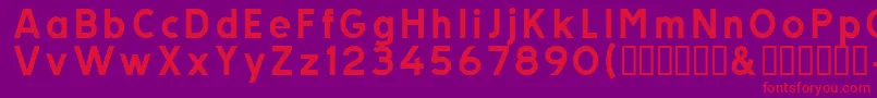 Tratv Font – Red Fonts on Purple Background