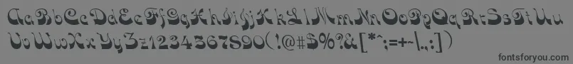 フォントFunkyface – 黒い文字の灰色の背景