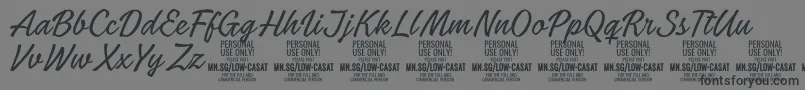 LowcasatthinPersonalUse Font – Black Fonts on Gray Background