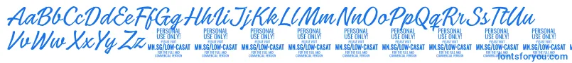 LowcasatthinPersonalUse Font – Blue Fonts on White Background